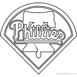 Philadelphia phillies logo coloring page for kids