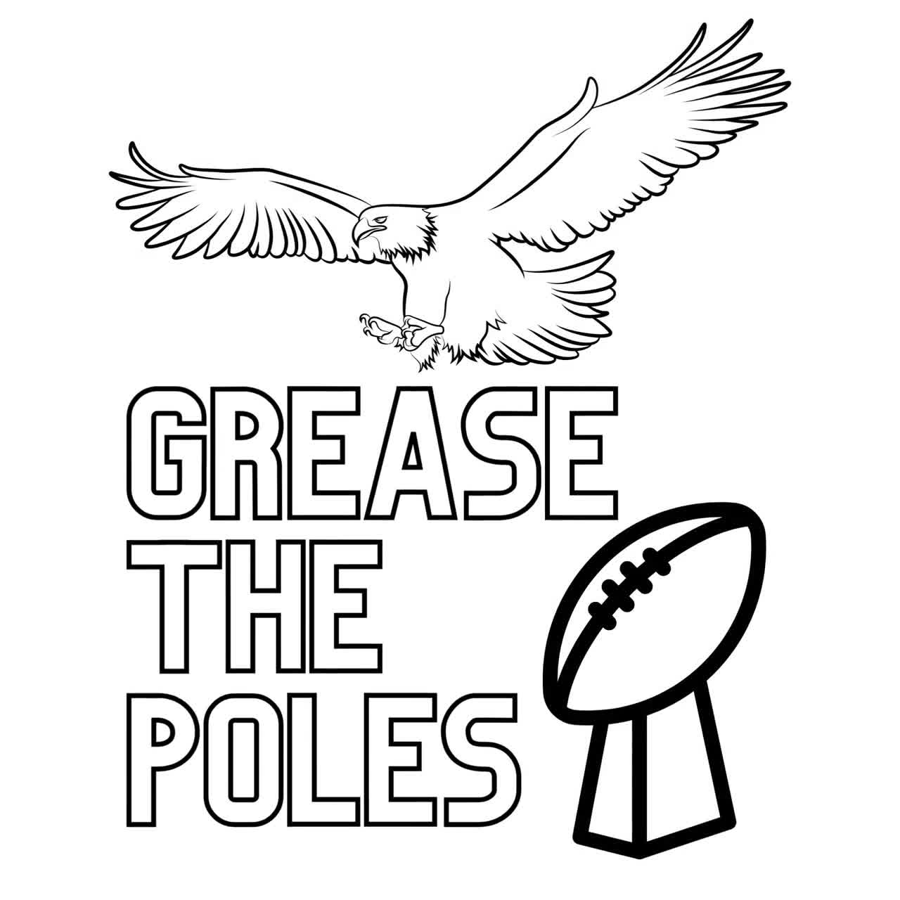 Grease the poles kids printable coloring page