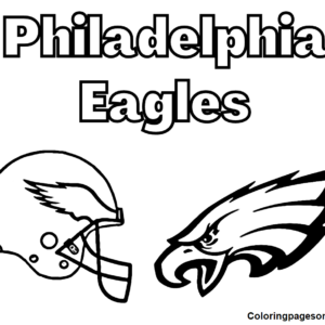Philadelphia eagles coloring pages printable for free download