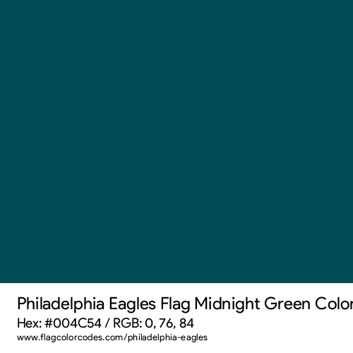 Philadelphia eagles flag color codes