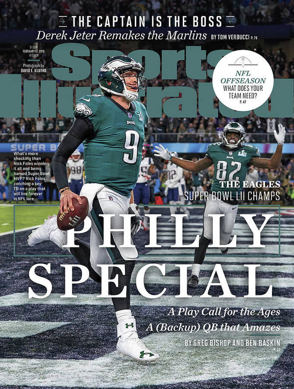 Philly special the eagles super bowl lii champs sports illustrated cover poster by sports illustrated