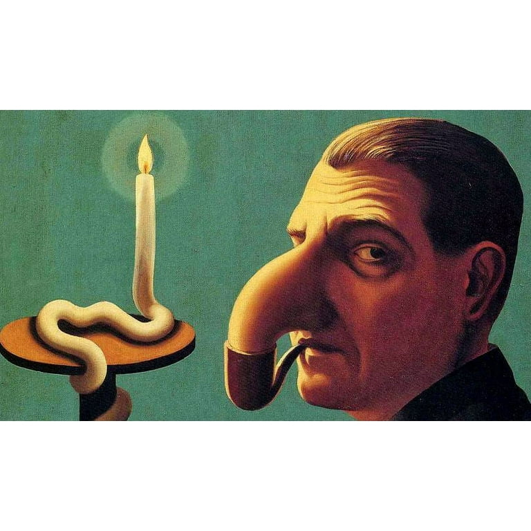 The philosophers lamp by rene magritte canvas art surrealism framed painting renã magritte wall art wall decor for home office bedroom reeady to hang