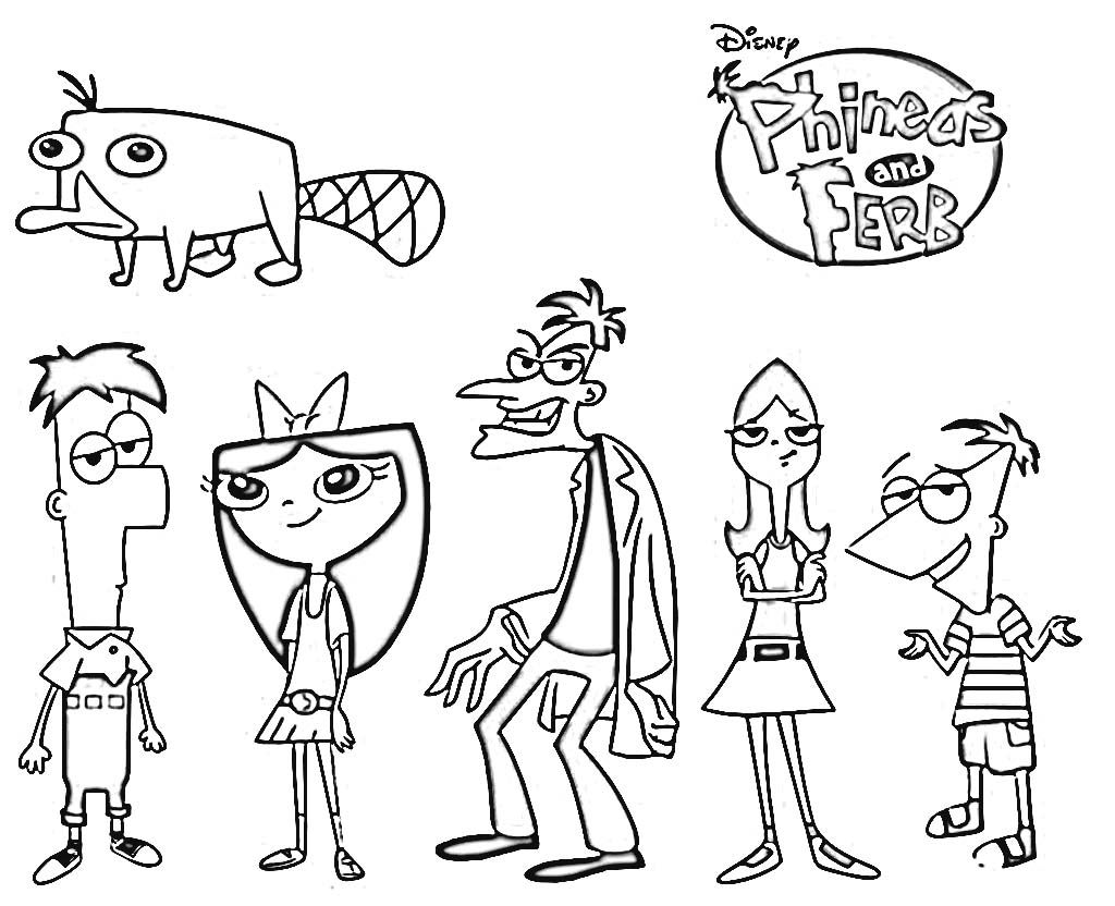 Phineas and ferb coloring pages coloring pages to print coloring pages disney coloring pages
