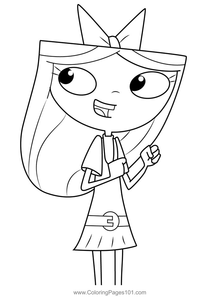 Isabella garcia shapiro phineas and ferb coloring page phineas and ferb coloring pages printable coloring pages
