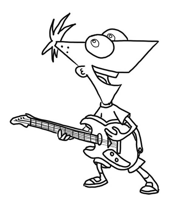 Phineas and ferb disney coloring pages for kids