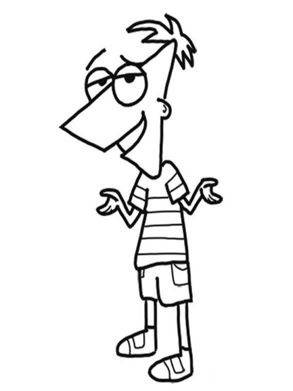 Coloring pages phineas and ferb