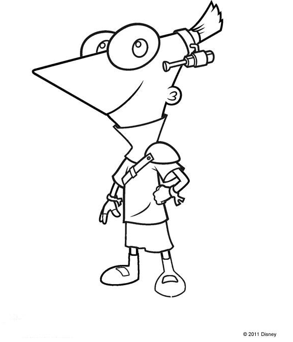 Phineas and ferb coloring pages printable for free download