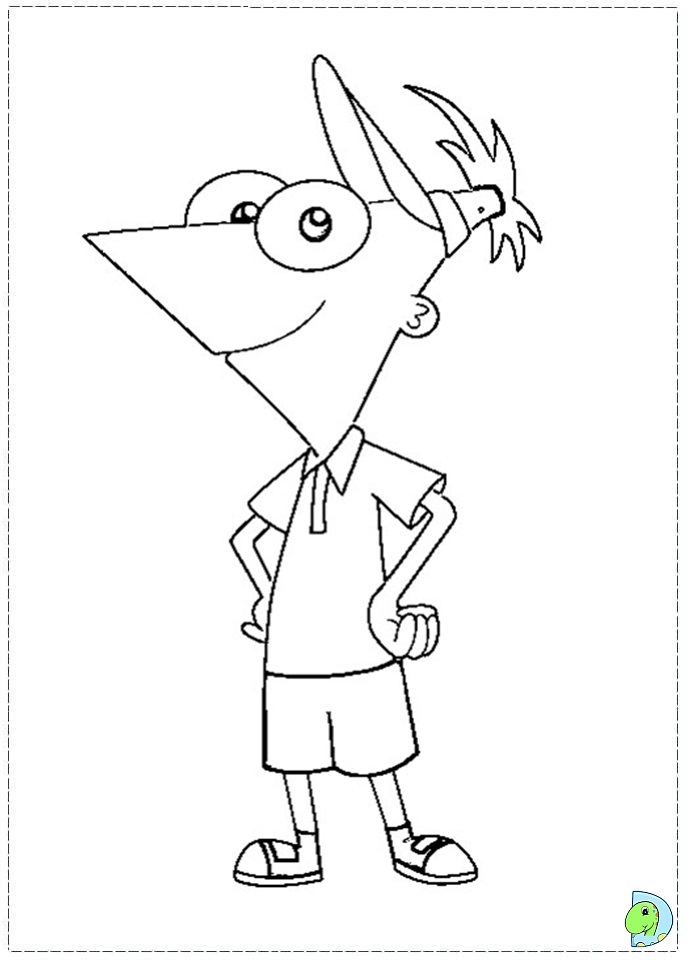 Phineas and ferb coloring page