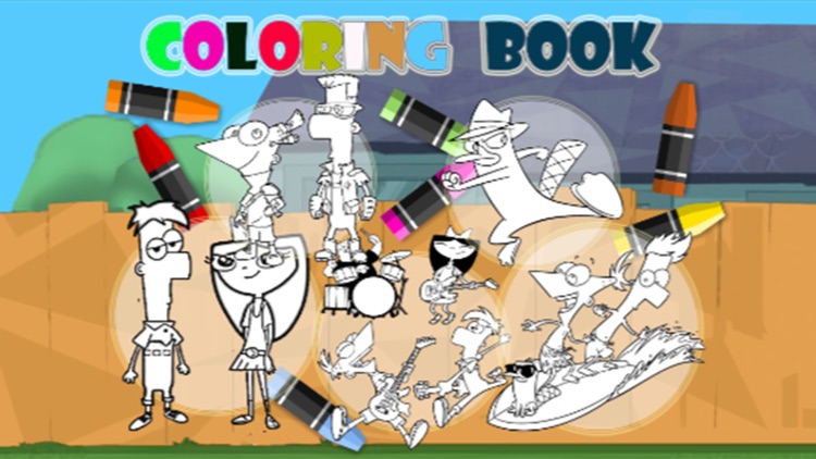Coloring book for phineas and ferb edition by nuntapol phamornmarnop