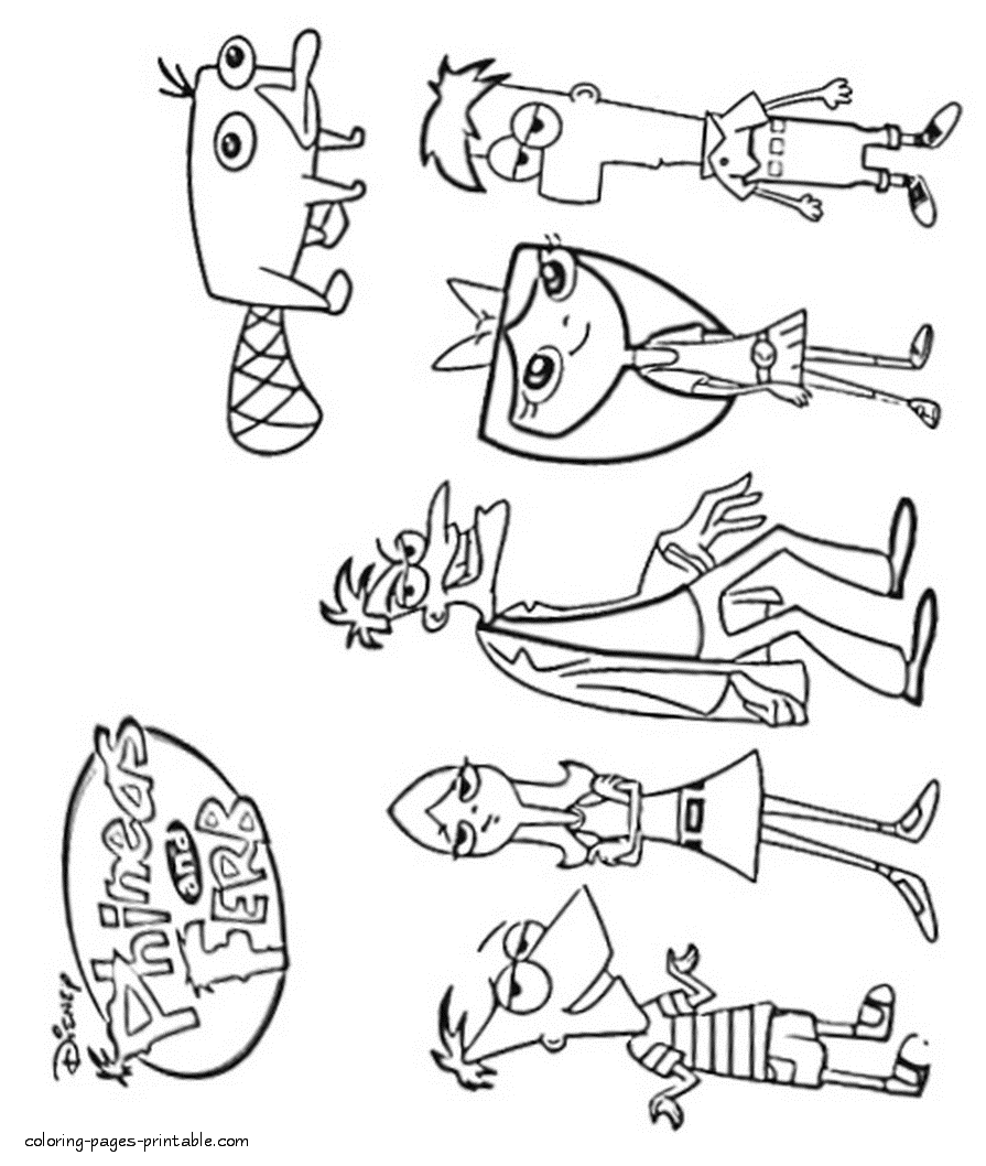 Phineas and ferb colouring pages to print coloring