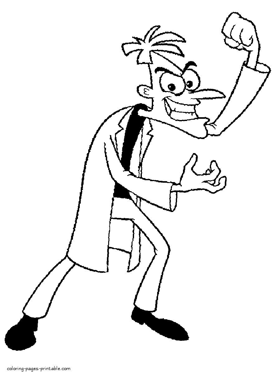 Doofenshmirtz phineas ferb coloring pages coloring