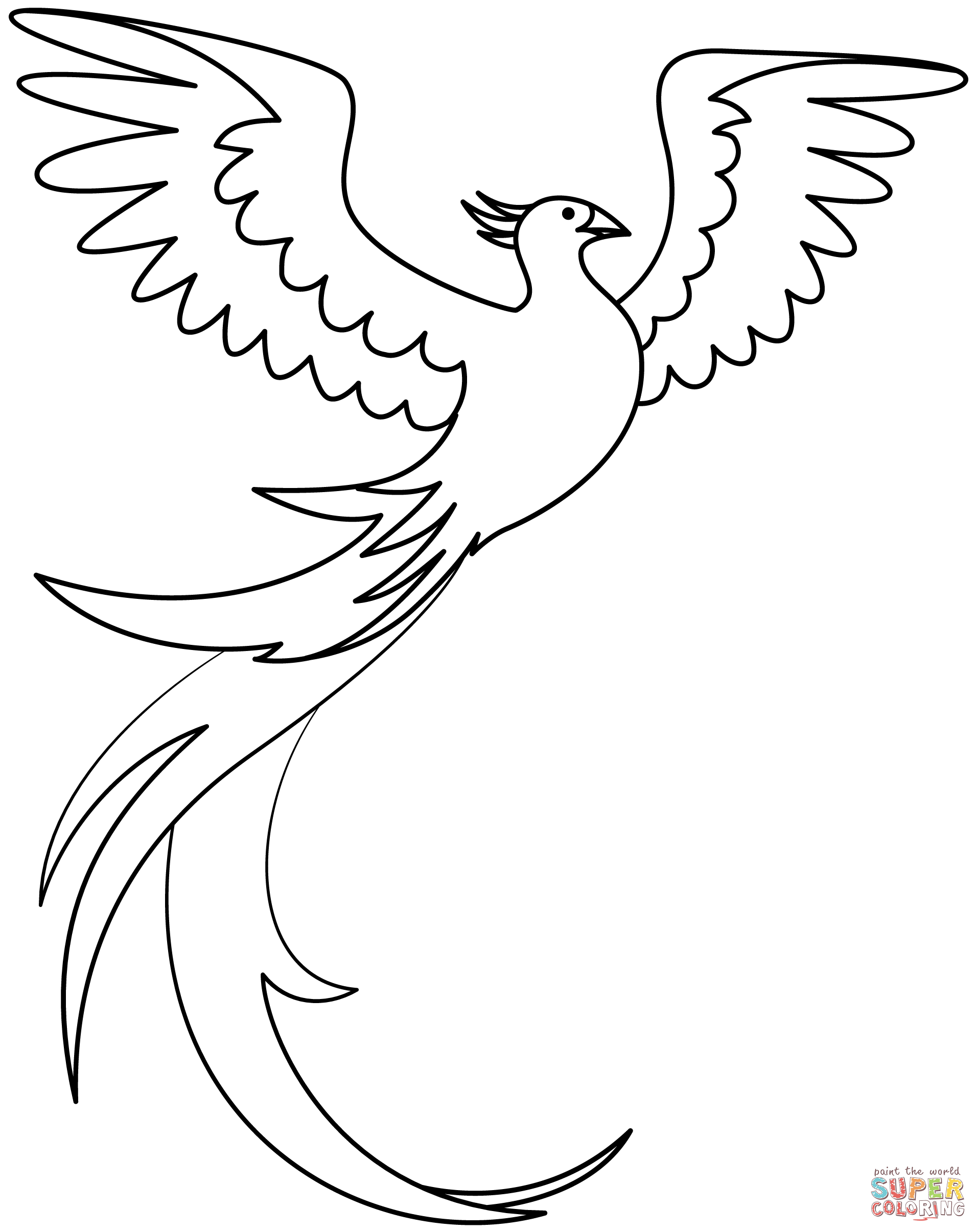 Phoenix coloring page free printable coloring pages