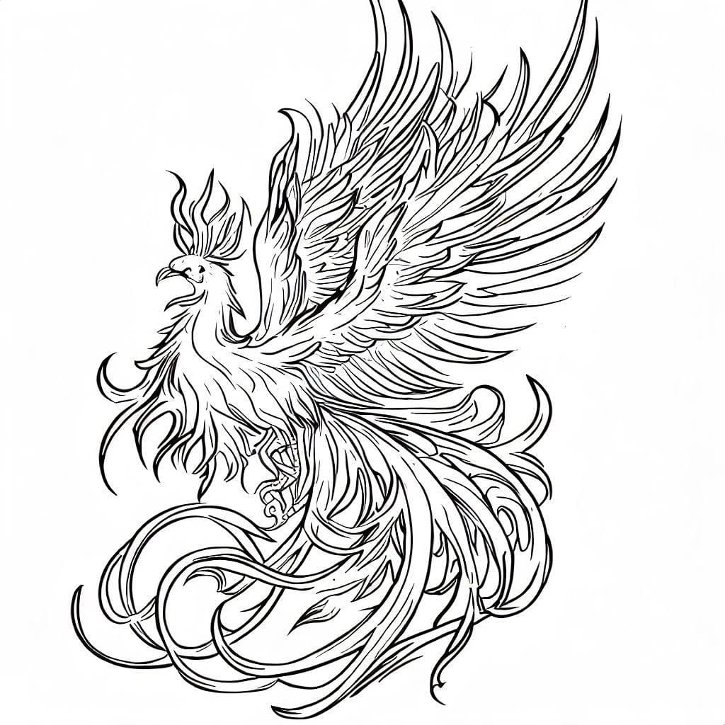Phoenix image coloring page
