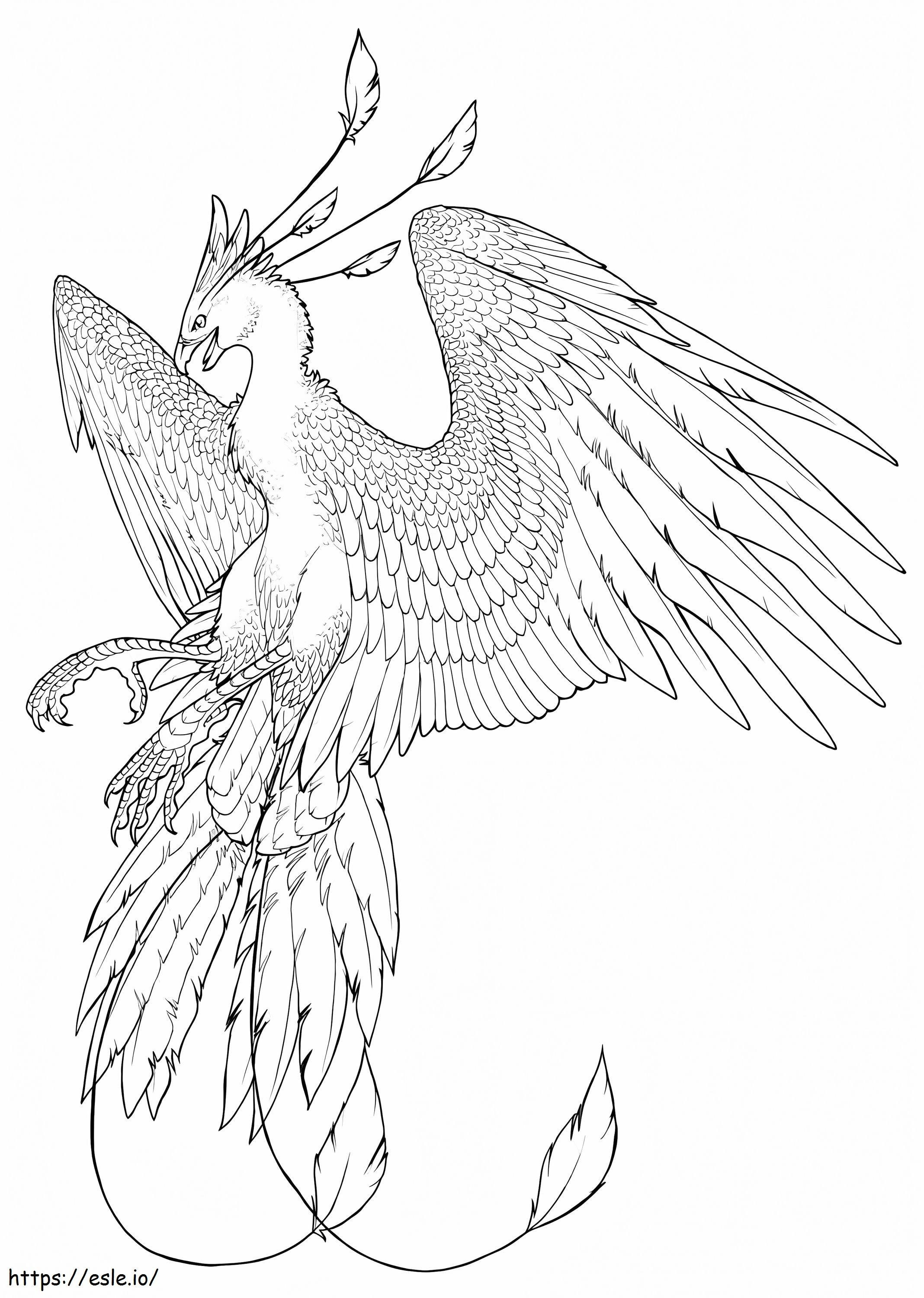 Phoenix coloring page