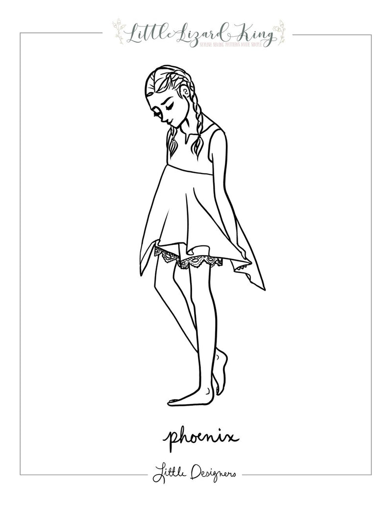 Phoenix coloring page â little lizard king