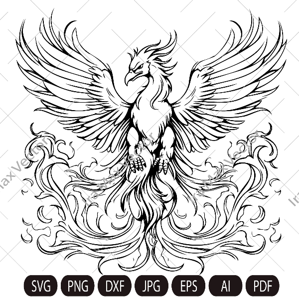 Phoenix svg phoenix clipart phoenix coloring page phoenix