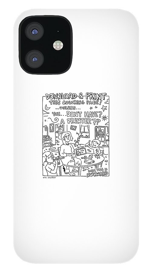 The coloring page iphone mini case by will santino