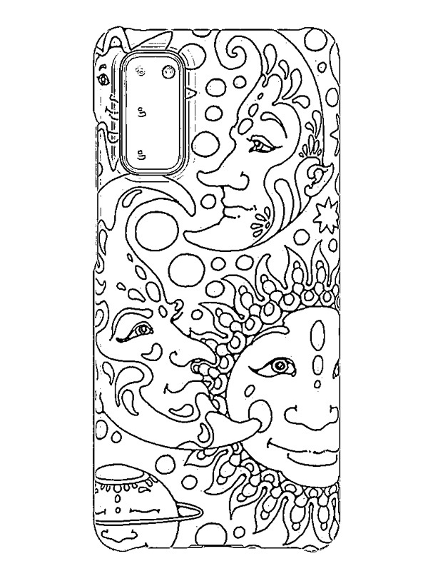 Smartphone case coloring page