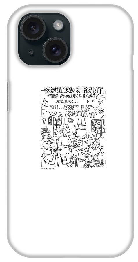 The coloring page iphone case by will santino
