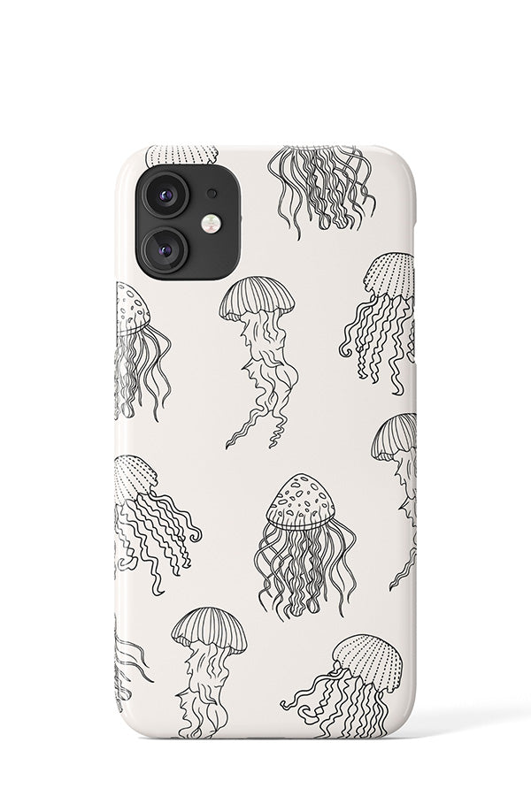 Jellyfish line art phone case cream harper blake fashion case