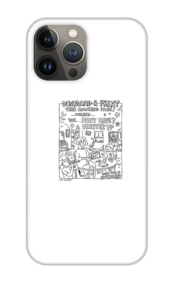 The coloring page iphone pro max case by will santino