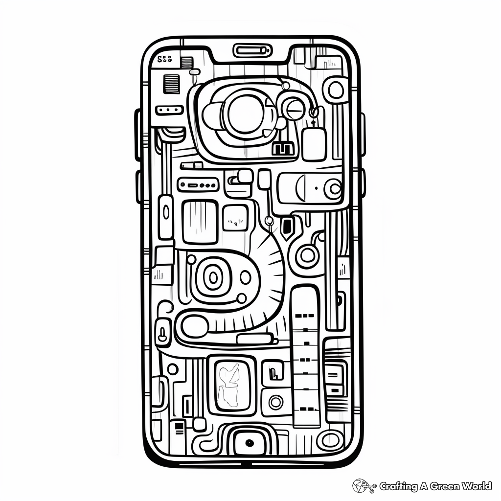 Phone coloring pages
