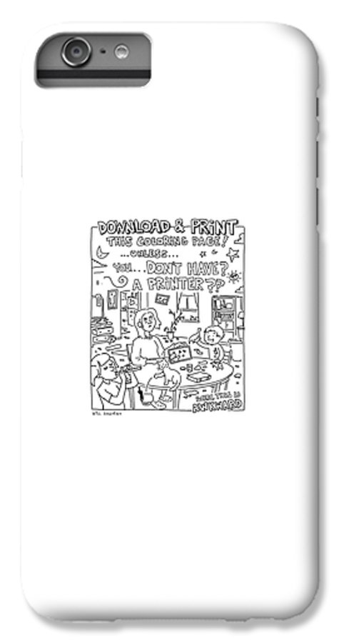 The coloring page iphone plus case by will santino