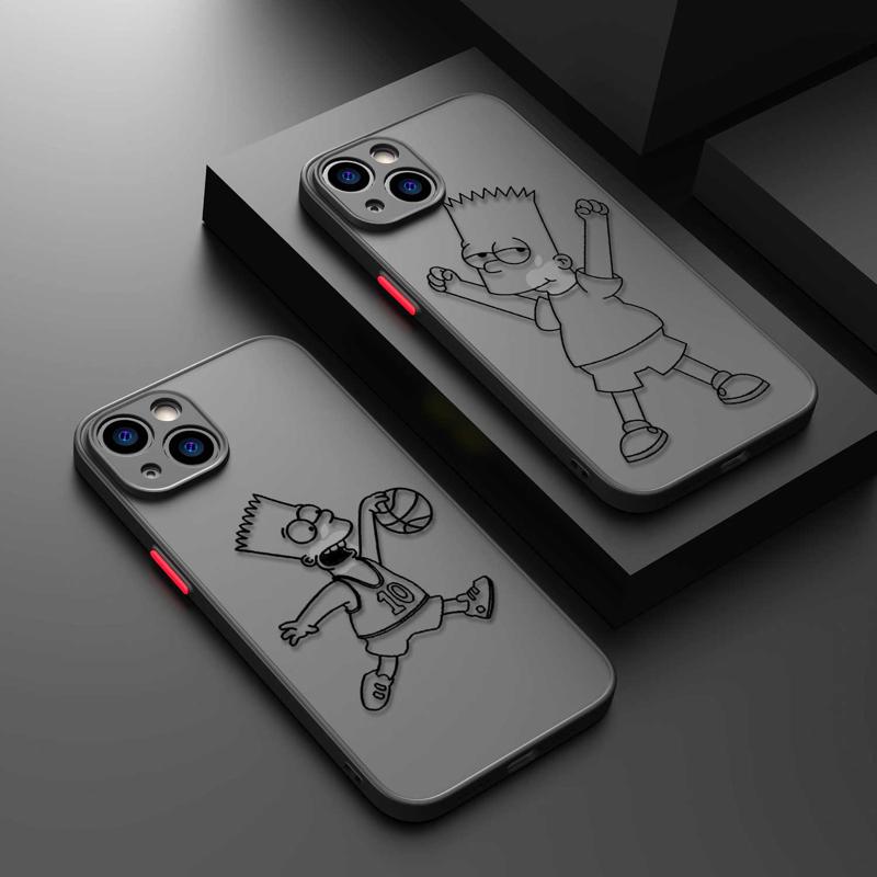 Bart impon coloring page phone cae for iphone pro max plu x x xr mini back hard hockproof hell