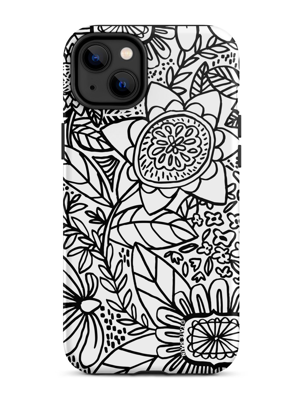 Kd spain â esprit simple line drawing scandi floral iphone tough case