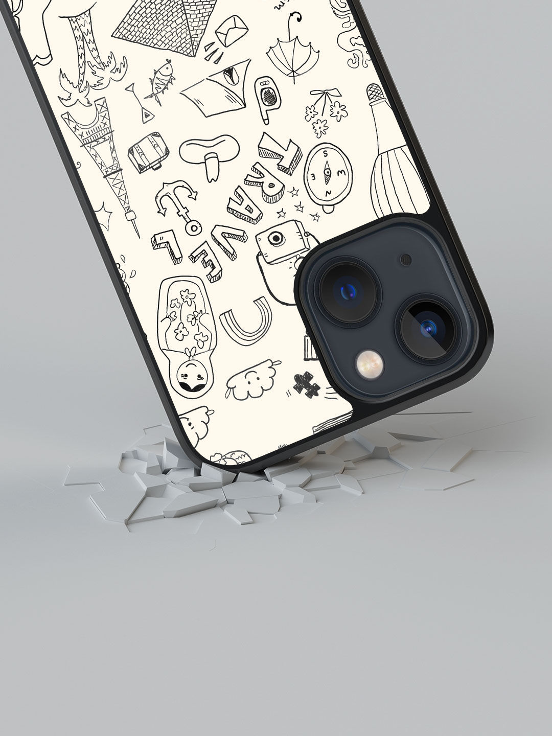 Buy white travel doodle bumper case for iphone online