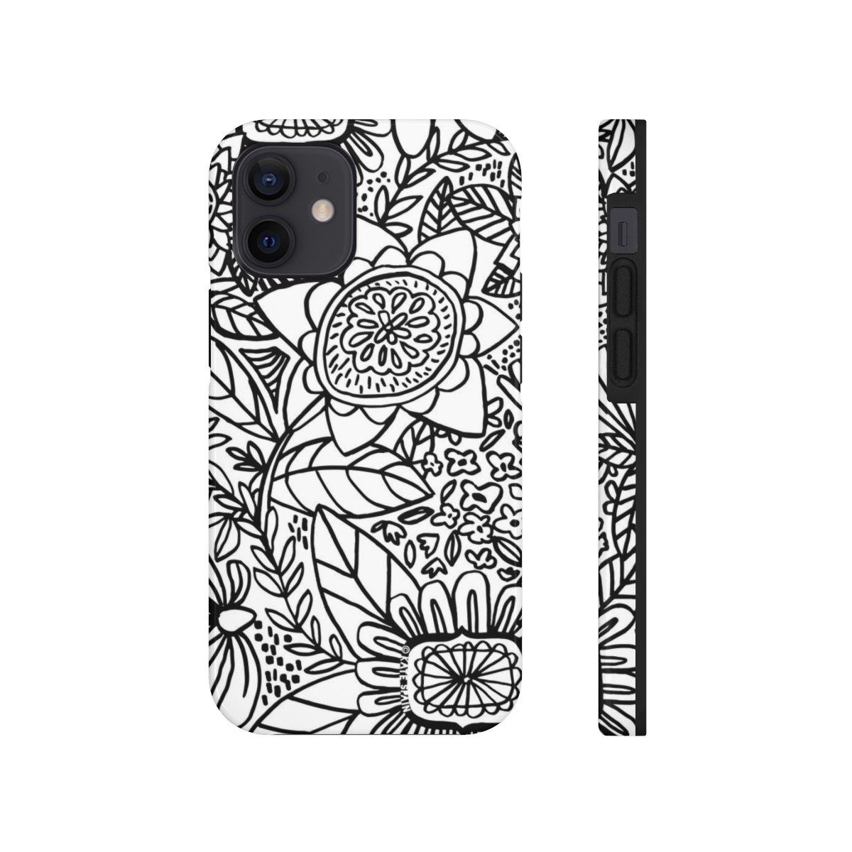 Kd spain â esprit simple line drawing scandi floral iphone tough case