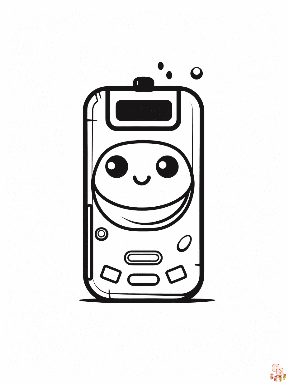 Phone coloring pages