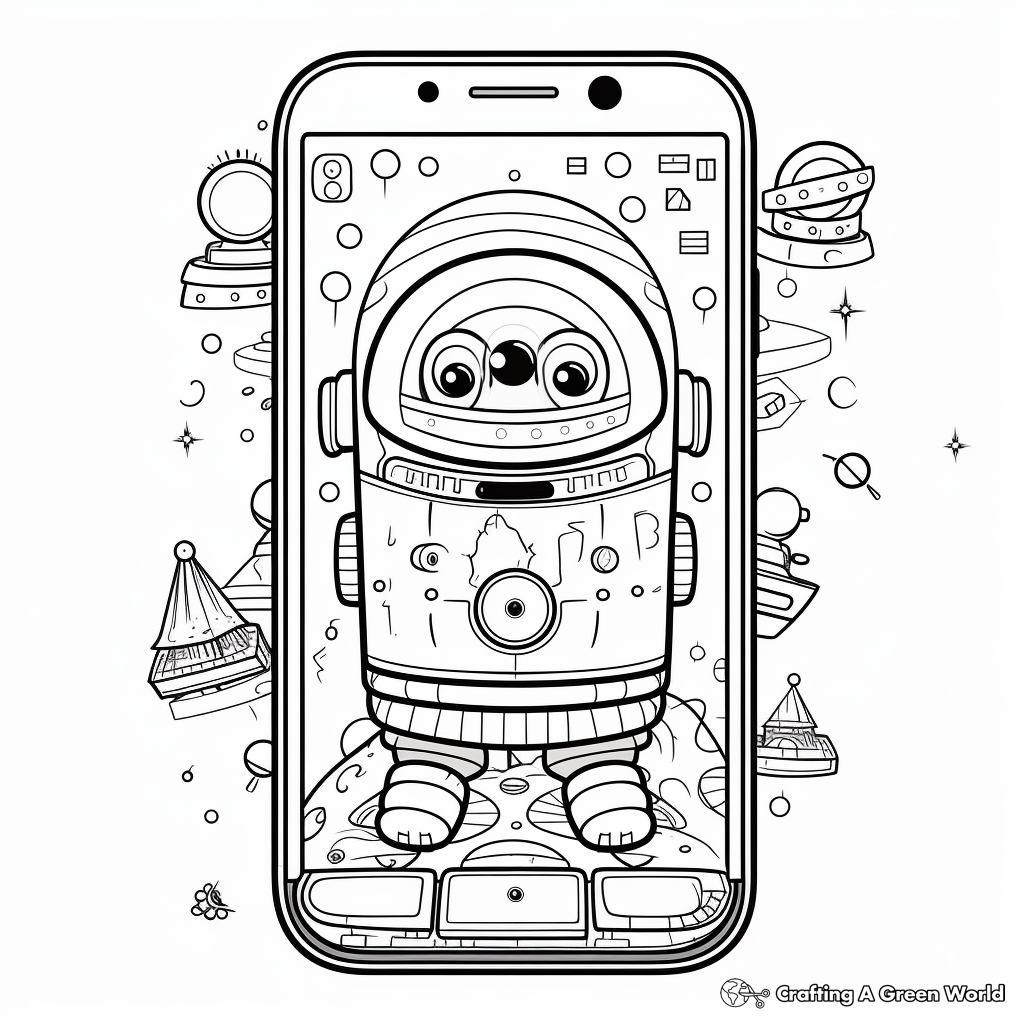 Phone coloring pages