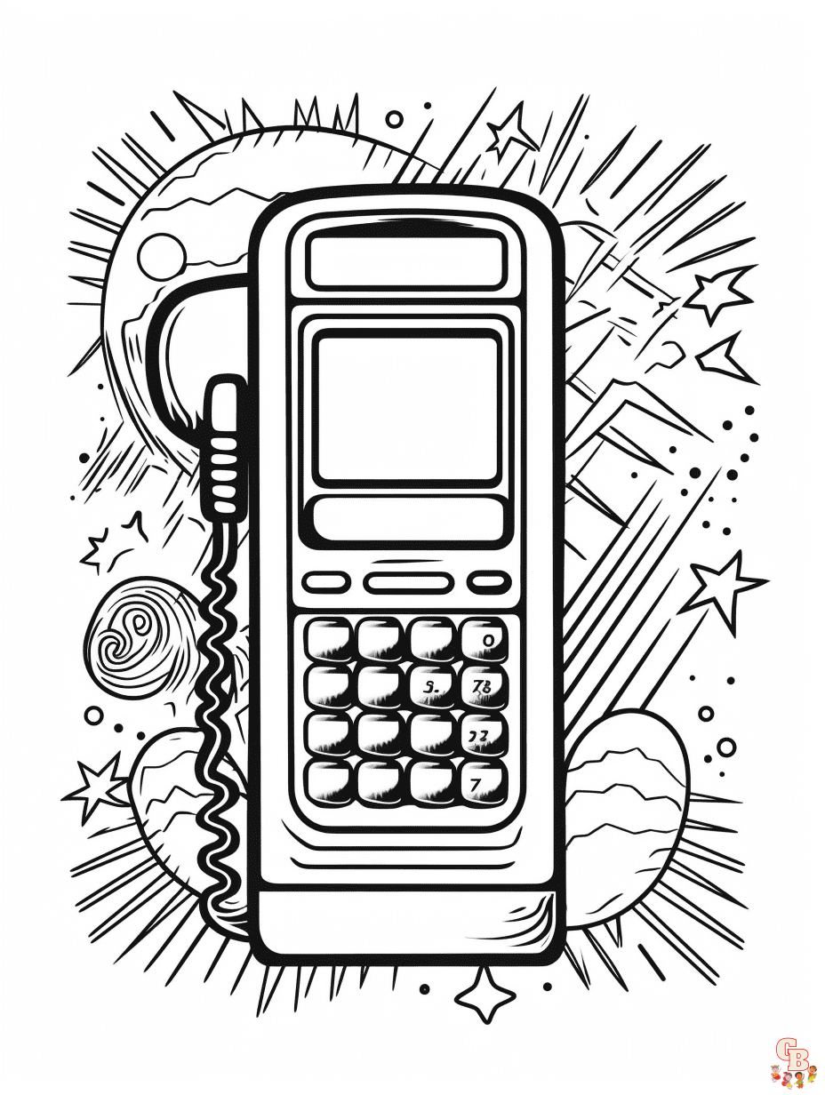 Phone coloring pages