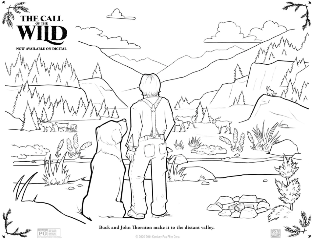 The call of the wild free printable coloring pages activity sheets