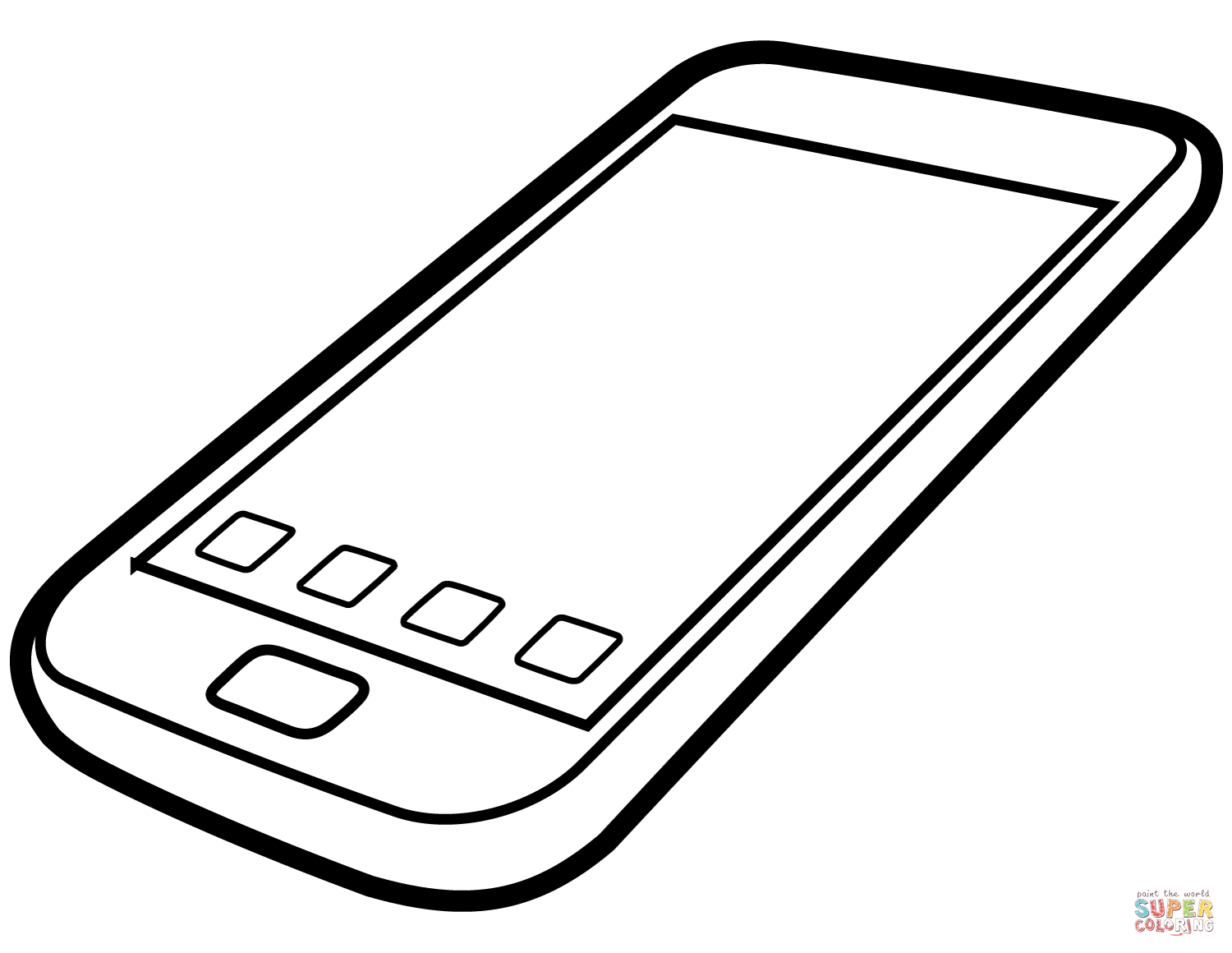 Smartphone coloring page free printable coloring pages