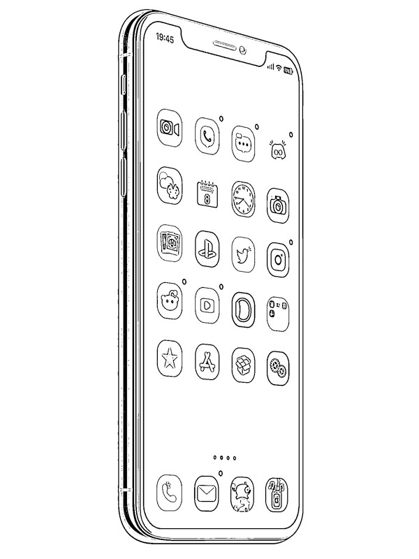Smartphone coloring page