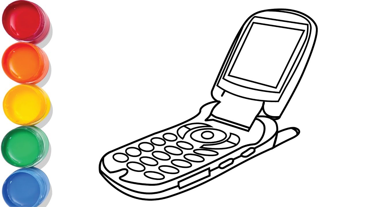 Coloring for kids with mobile phone coloring pages