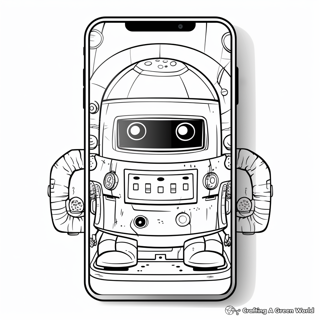 Phone coloring pages