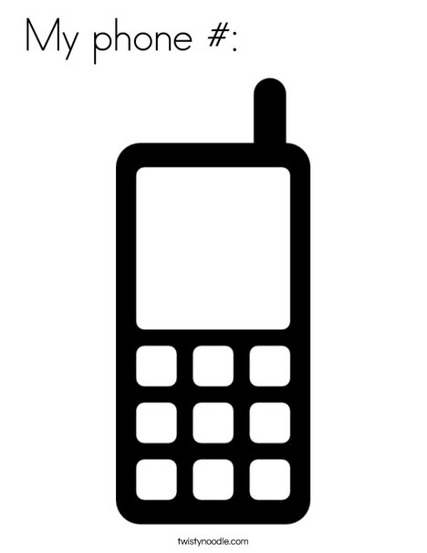 My phone coloring page