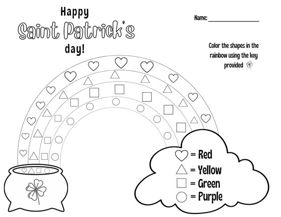St patricks day coloring printable saint patrickss day learning worksheets phonics for prek to kdg printable coloring pagesteachers