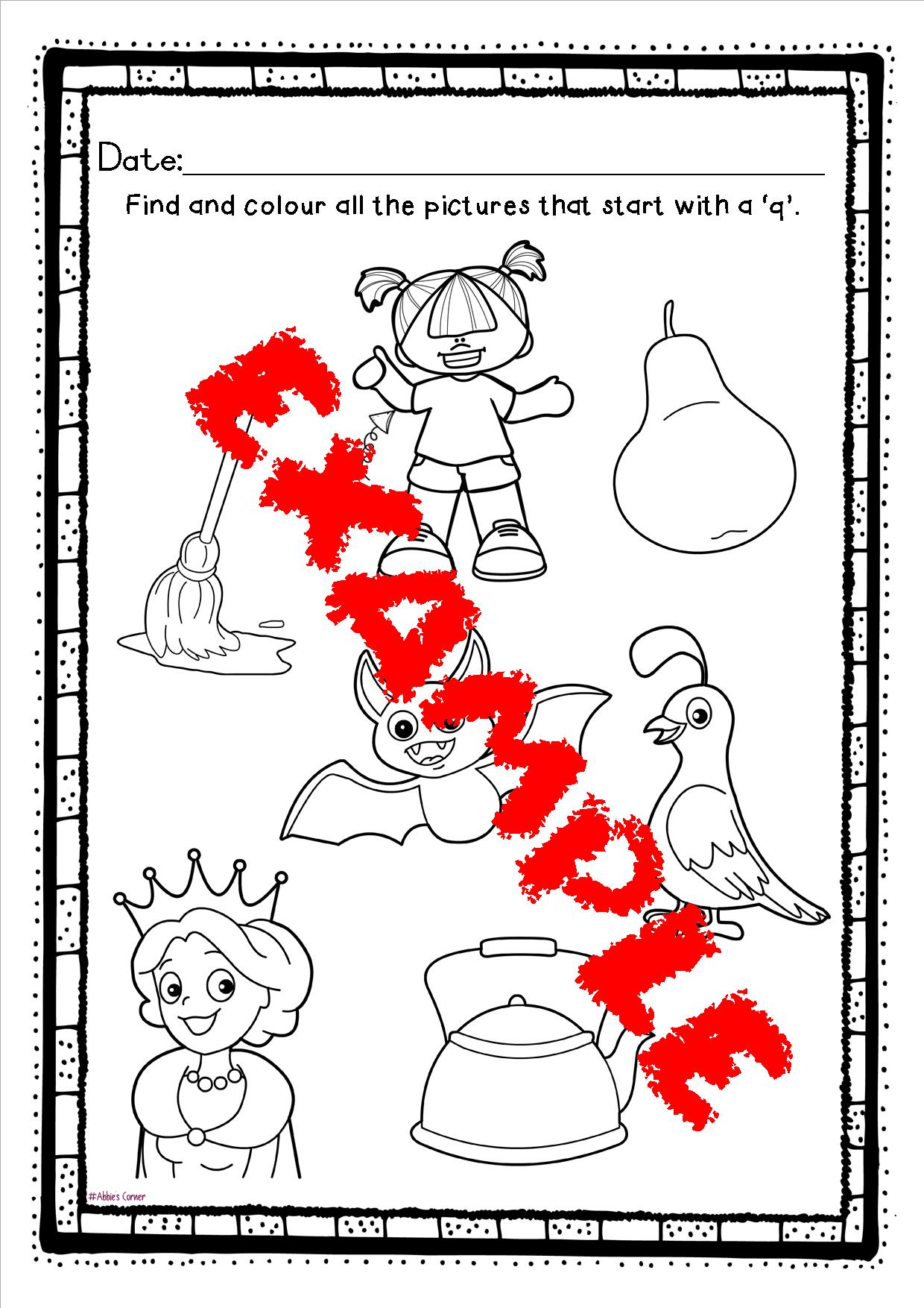 Phonics worksheets â teacha