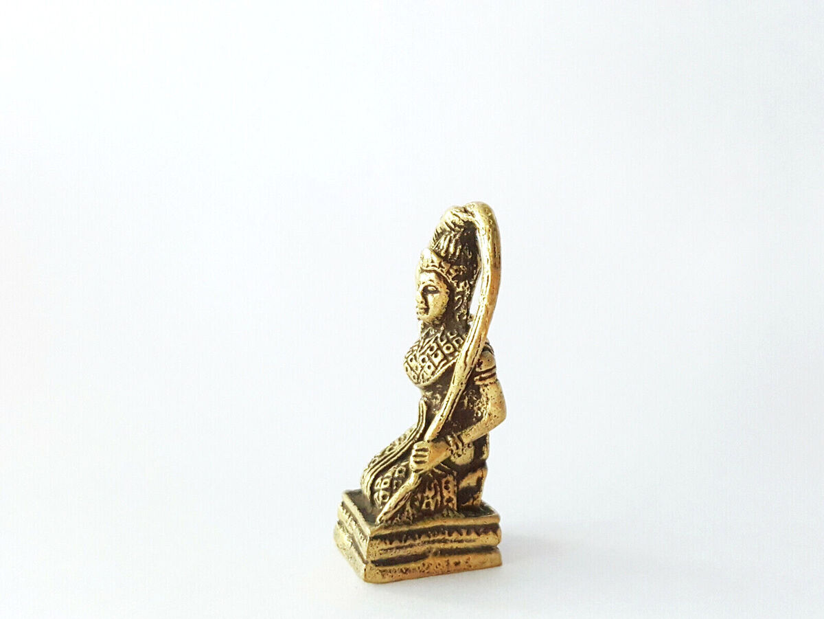 Phra mae thorani statue vasundhara goddess thai amulet protect magic brass tiny