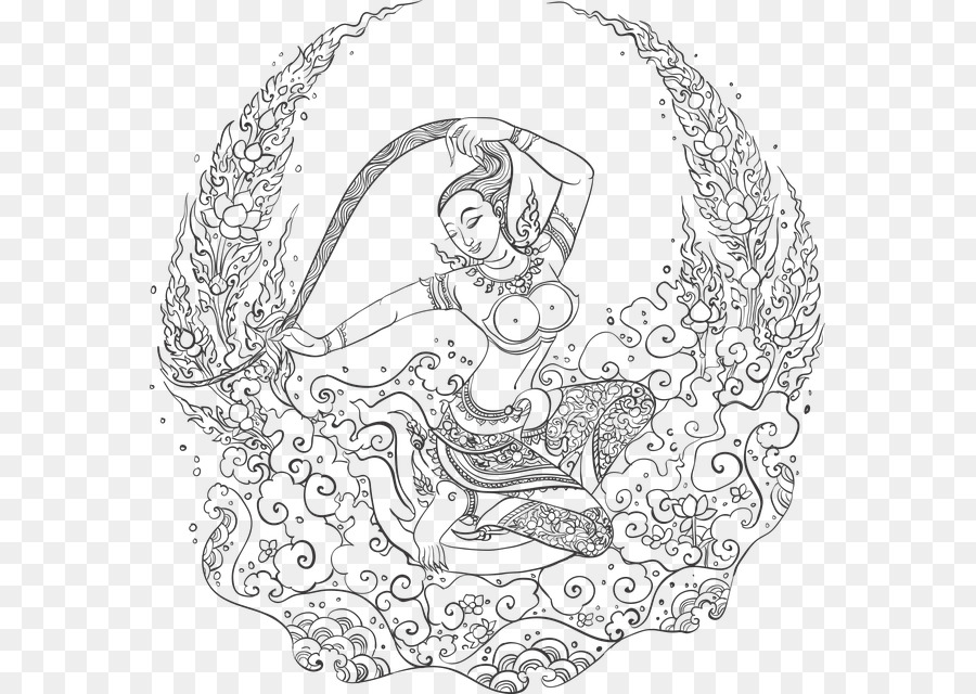 Ganesha line drawing png download