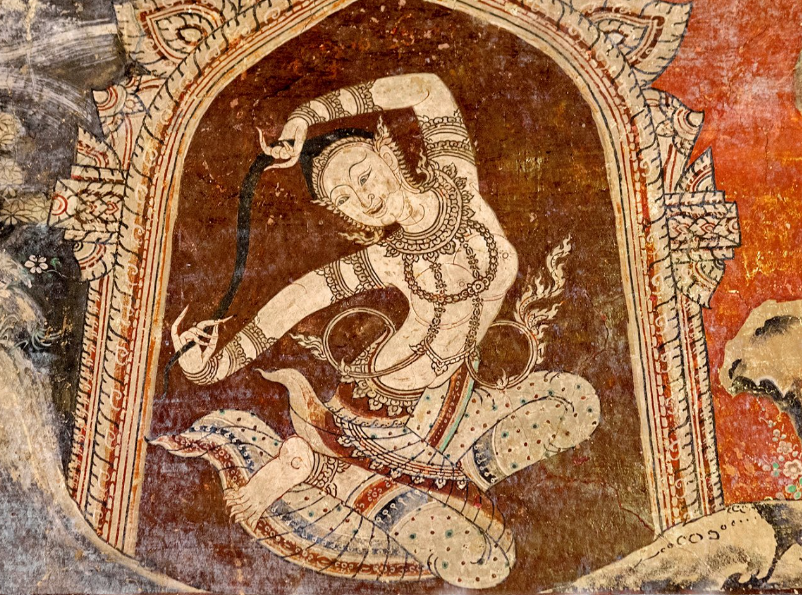 Roland ausgsburger on x phra mae thorani ààààààààààµ pêrãê méìë têéërãênië ààà mother ààààµ earth phra mae thorani is personified as a young woman wringing the waters of detachment