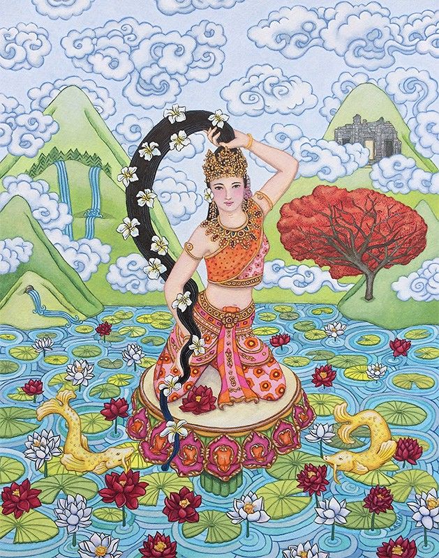 Image result for phra mae thorani buddhism art paintings prints deities