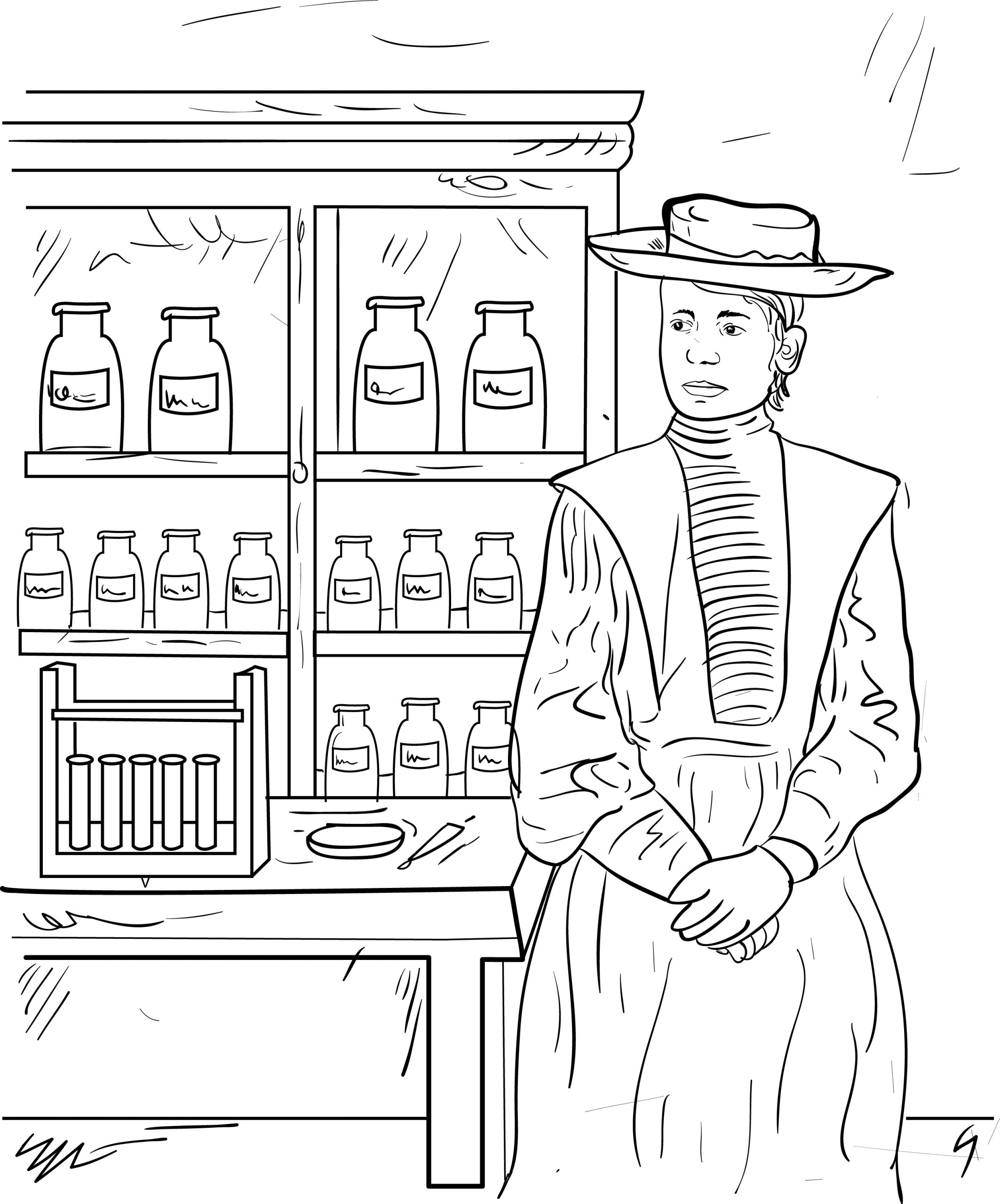 Lise meitner free printable coloring page trailblazing women lgbtq folks