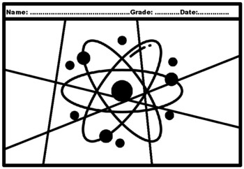 Physics science silhouette pop colorg pages worksheet by swati sharma