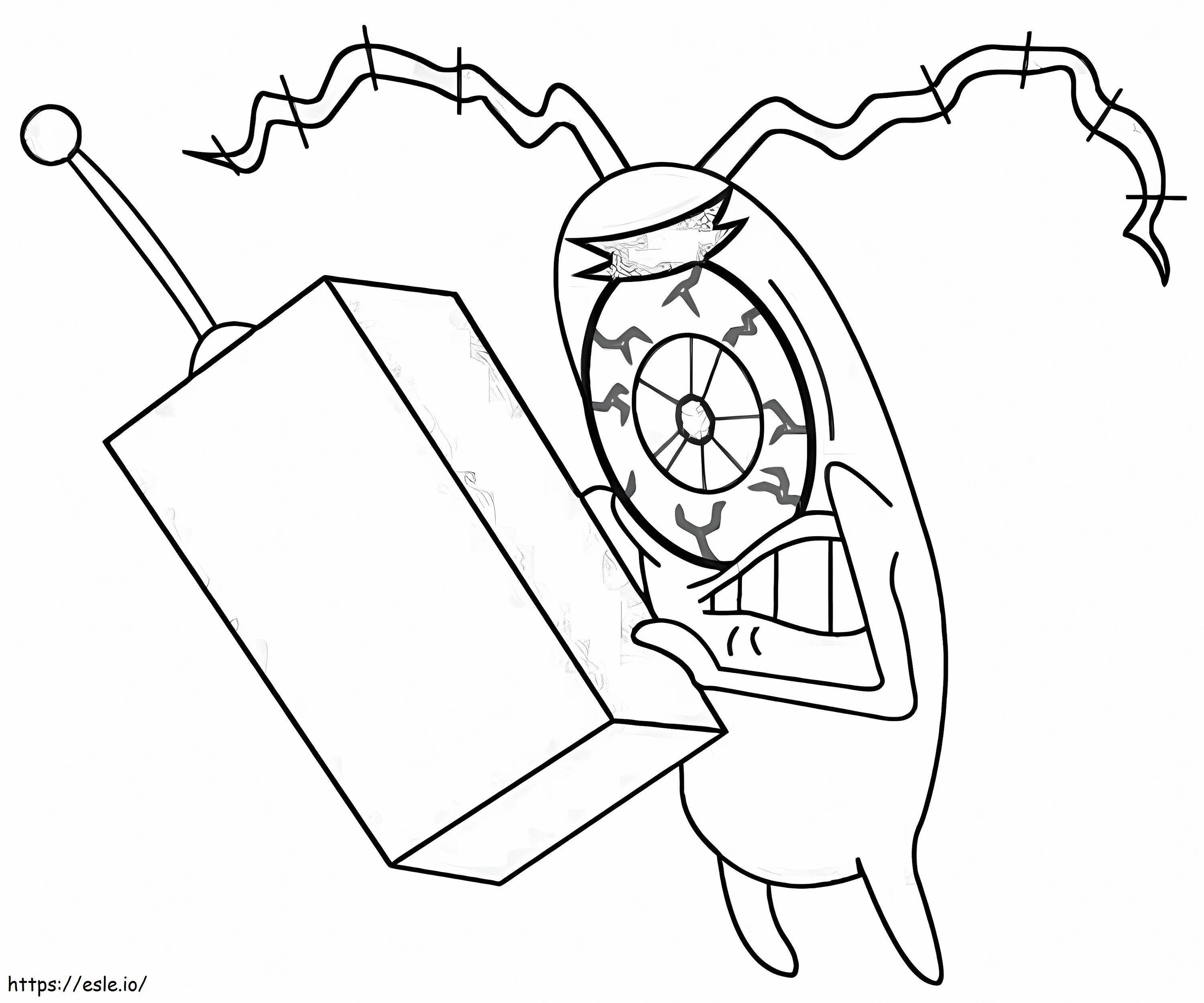 Crazy plankton coloring page
