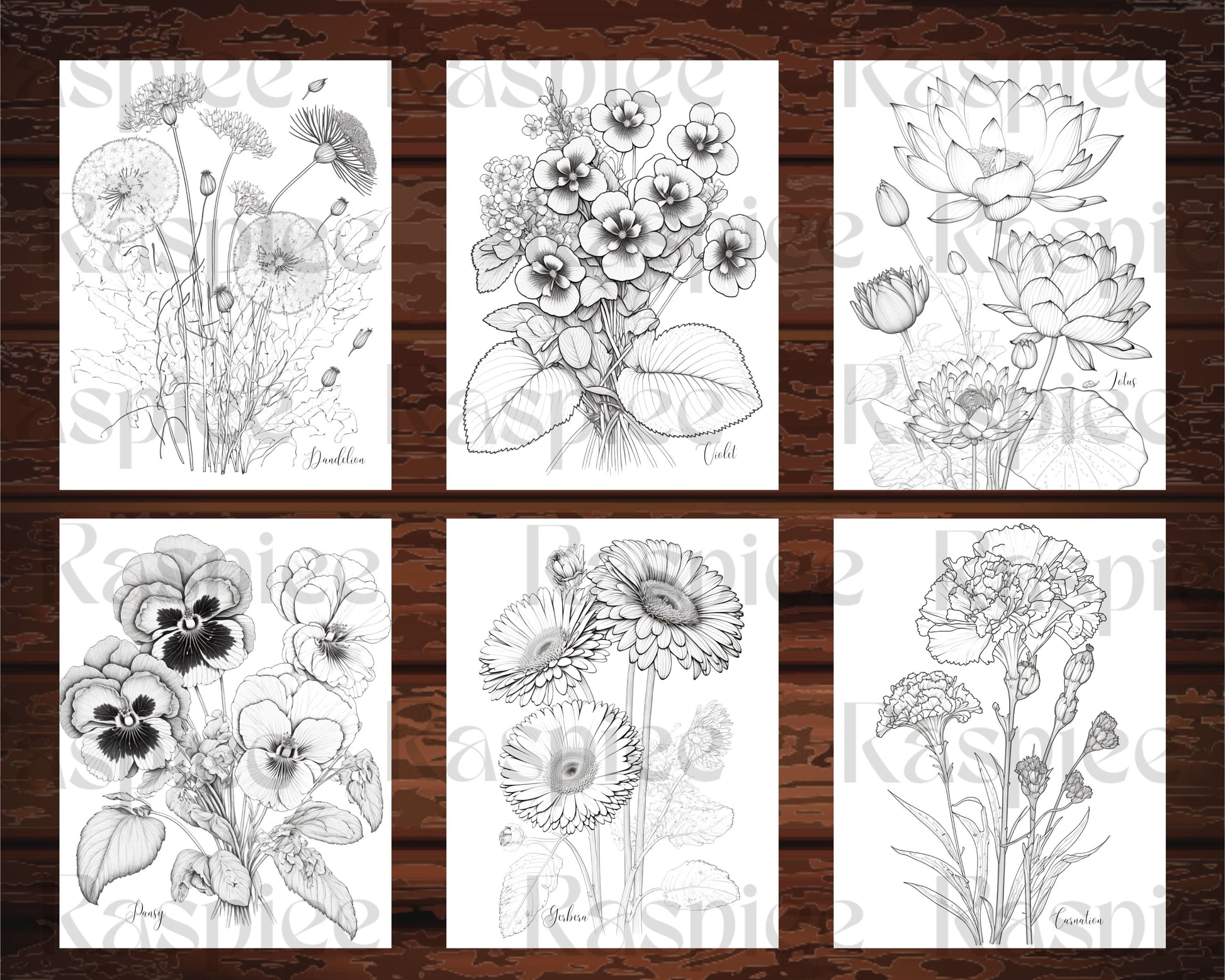Botanical flowers printable coloring pages for adults floral grays â coloring
